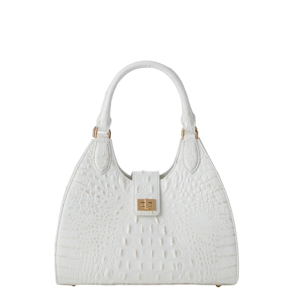 Brahmin Melbourne Collection Adrian Shoulder Bag, Sea Salt White