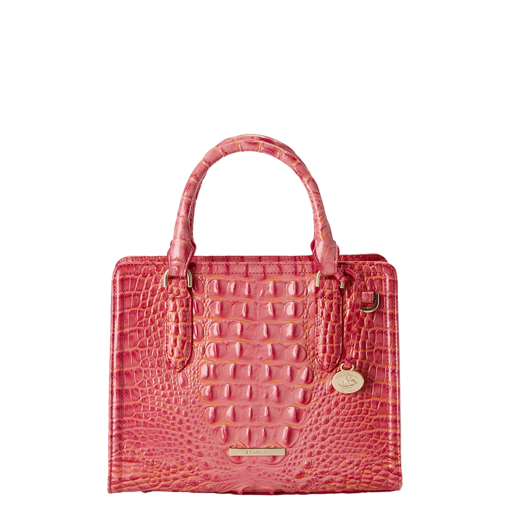Brahmin Melbourne Collection Cami Satchel, Coral Snapdragon