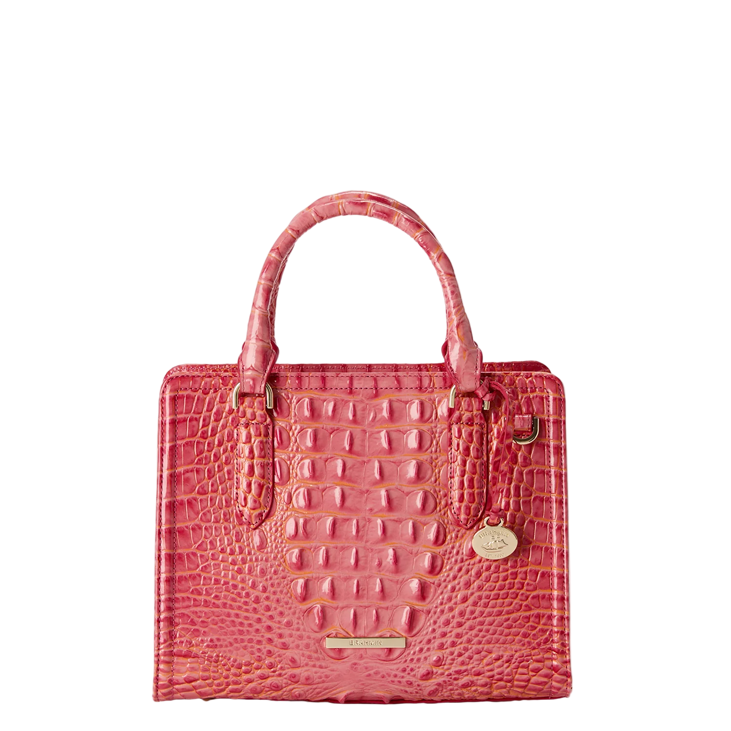 Brahmin Melbourne Collection Cami Satchel, Coral Snapdragon
