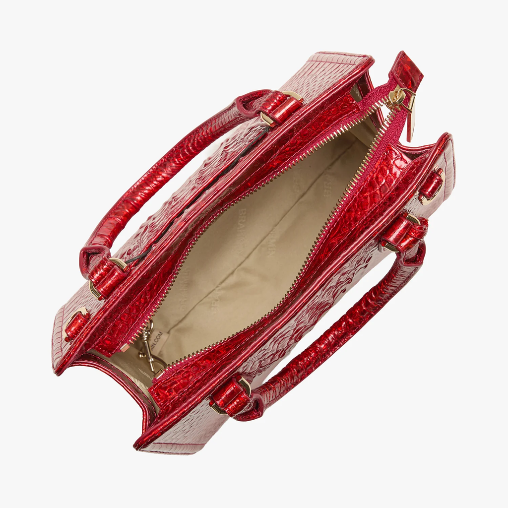 Brahmin Melbourne Collection Cami Satchel, Red Opal