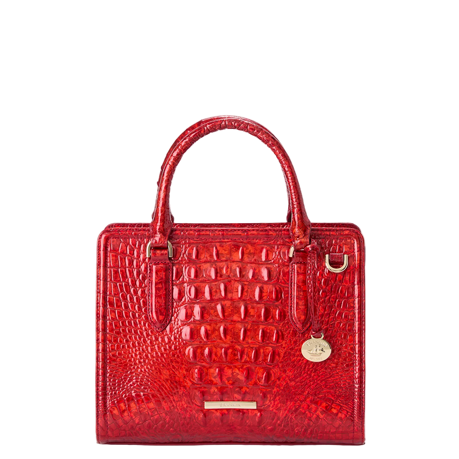 Brahmin Melbourne Collection Cami Satchel, Red Opal