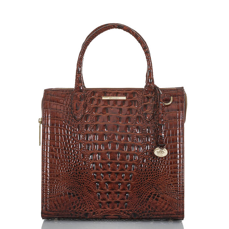 Brahmin Melbourne Collection Caroline Satchel, Pecan