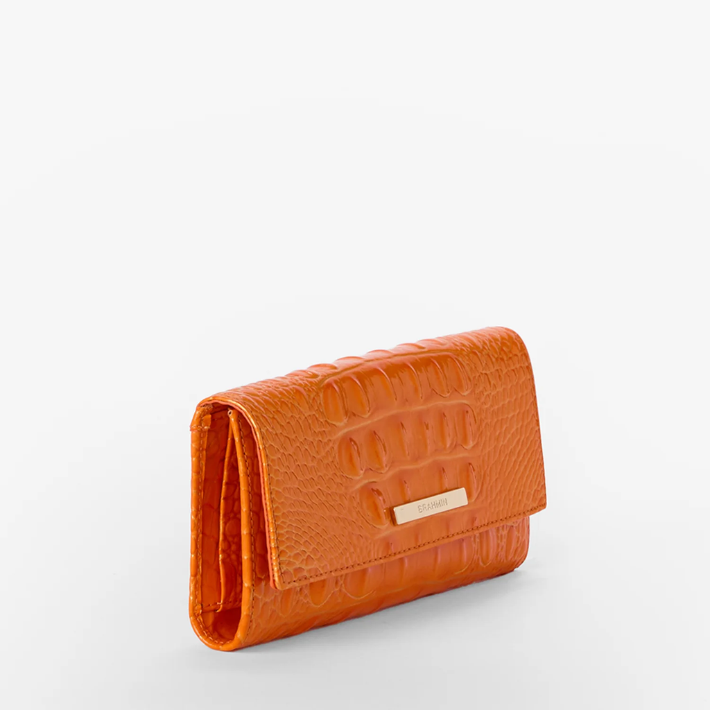 Brahmin Melbourne Collection Cordelia Wallet, Mango Orange