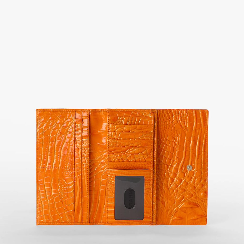 Brahmin Melbourne Collection Cordelia Wallet, Mango Orange