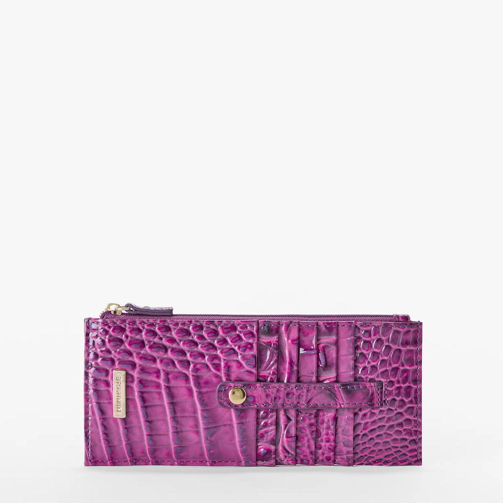 Brahmin Melbourne Collection Credit Card Wallet, Dewberry