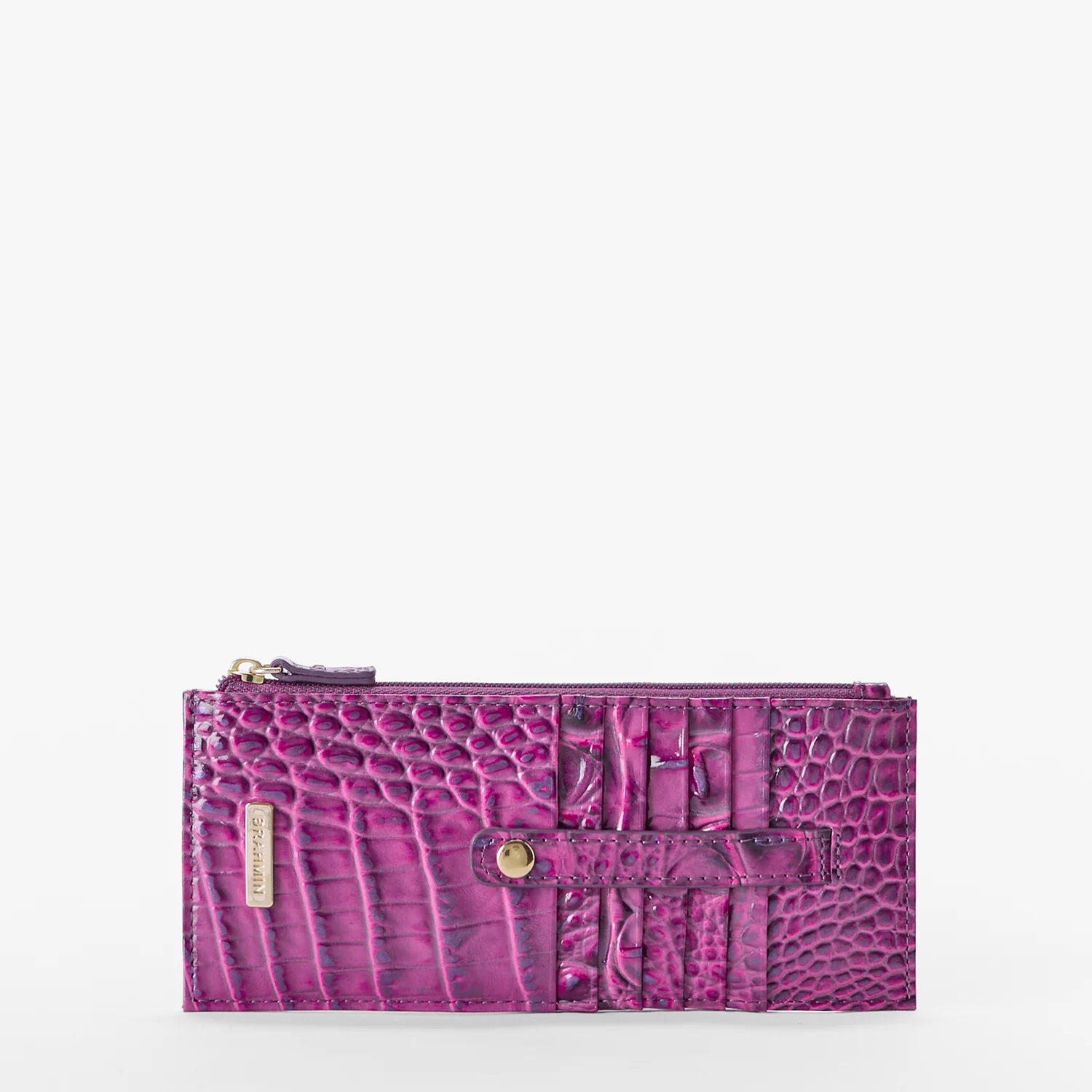 Brahmin Melbourne Collection Credit Card Wallet, Dewberry