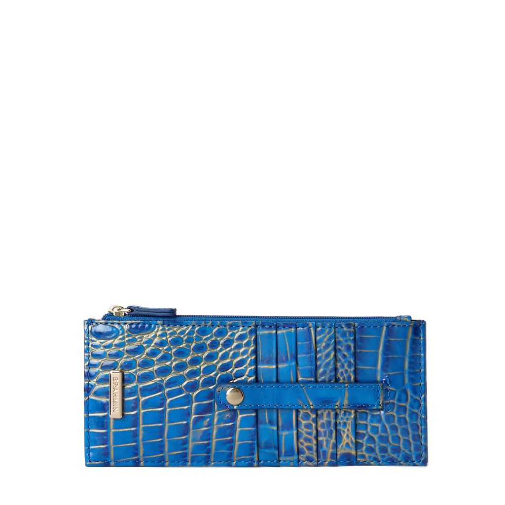 Brahmin Melbourne Collection Credit Card Wallet, Electric Indigo Ombre