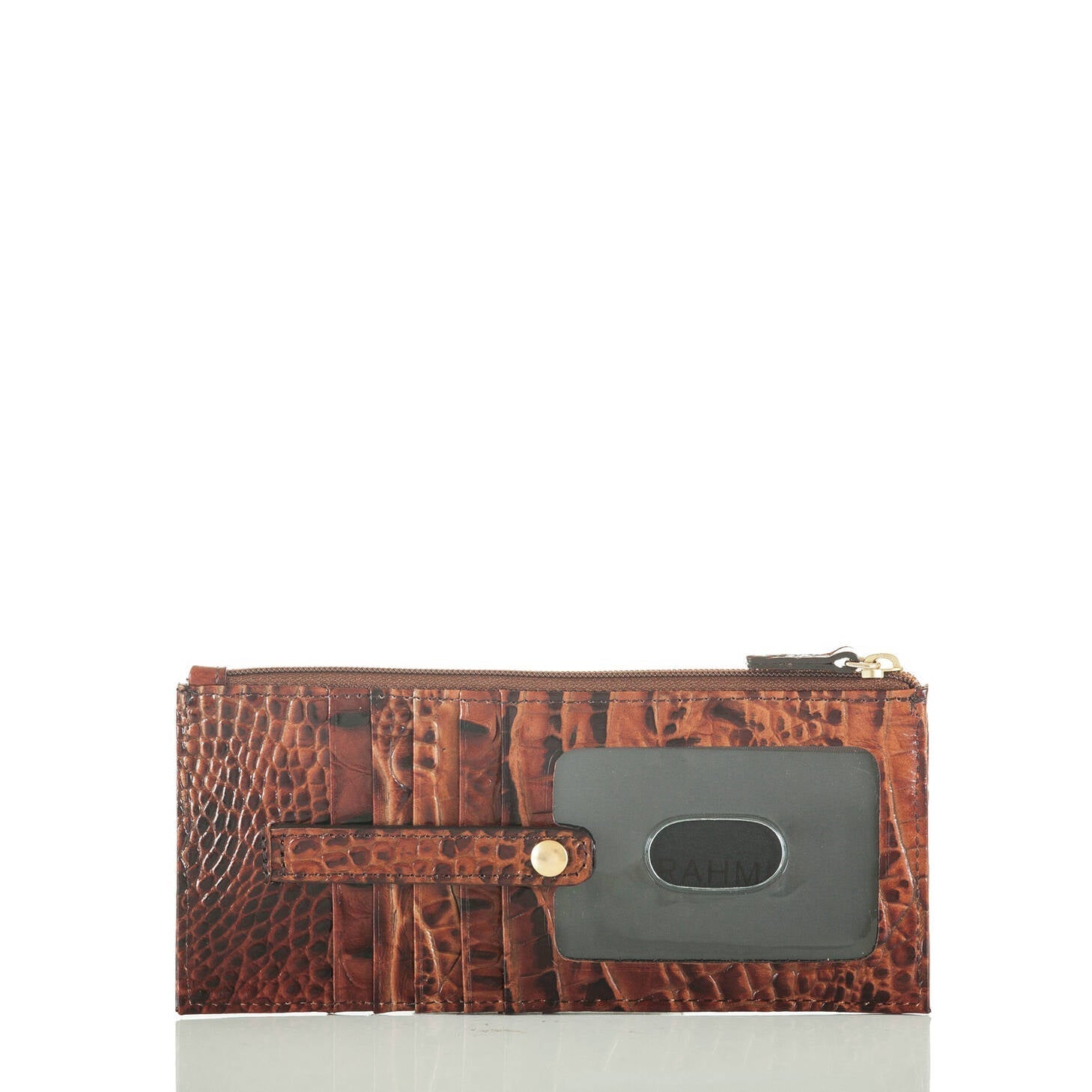 Brahmin Melbourne Collection Credit Card Wallet, Pecan
