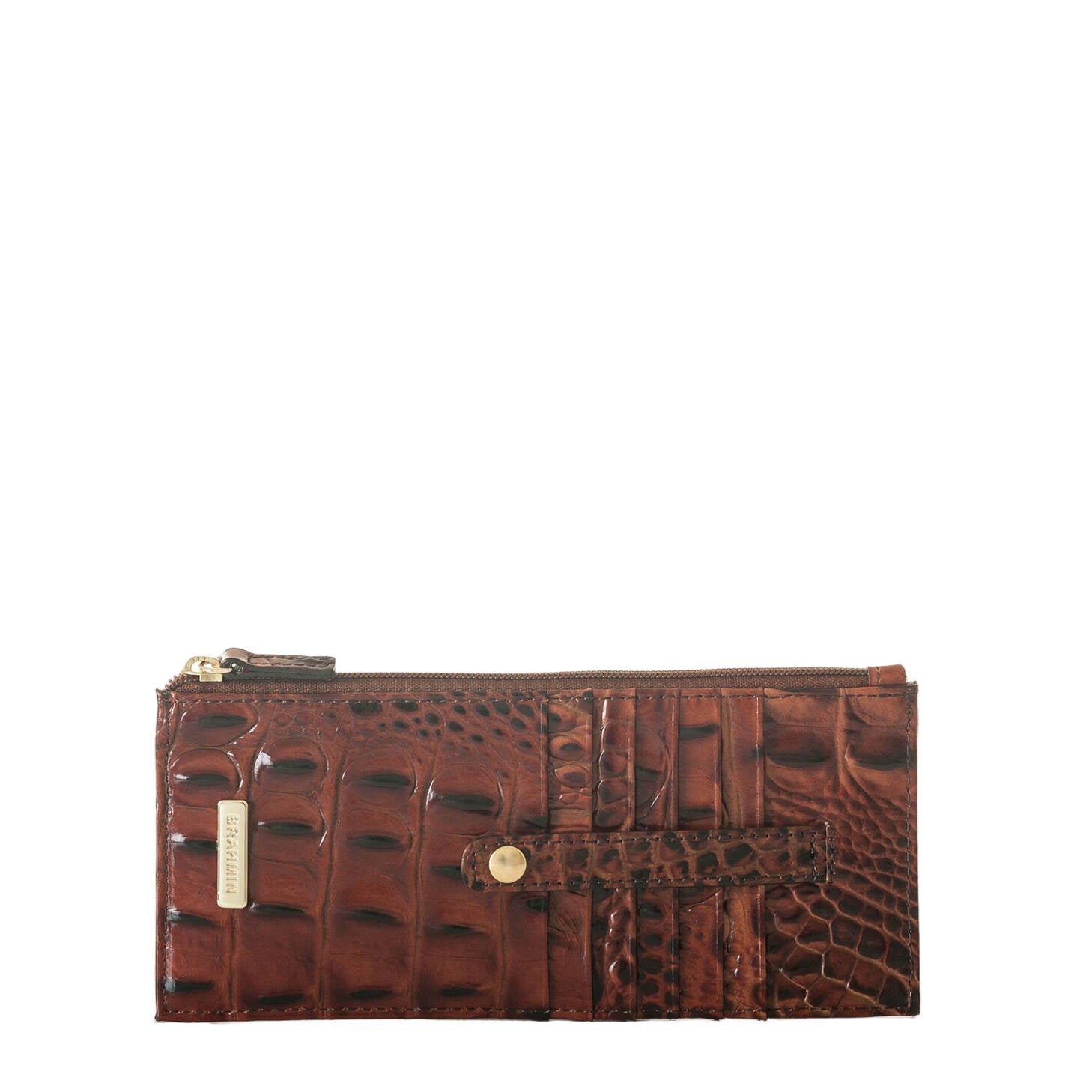 Brahmin Melbourne Collection Credit Card Wallet, Pecan