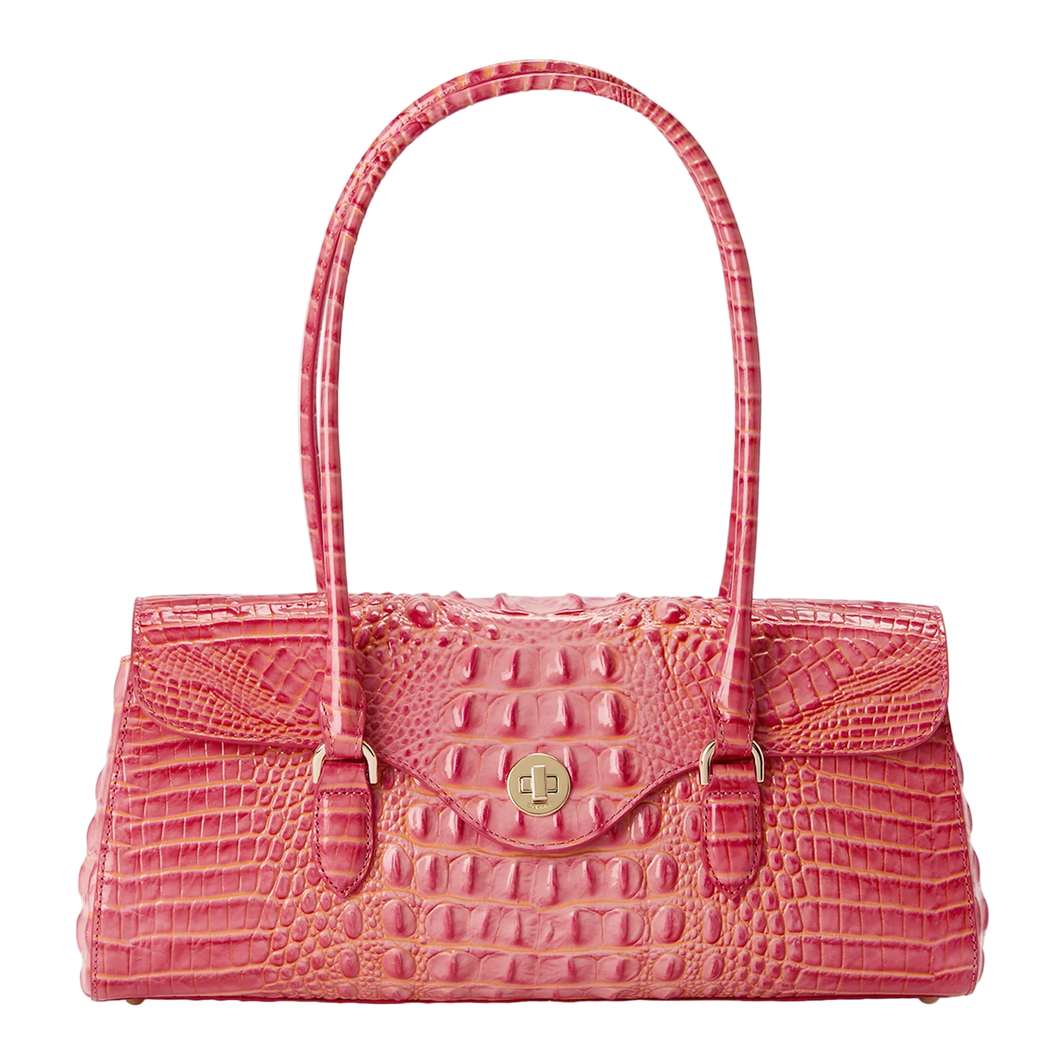 Brahmin Melbourne Collection Dayan Satchel, Coral Snapdragon