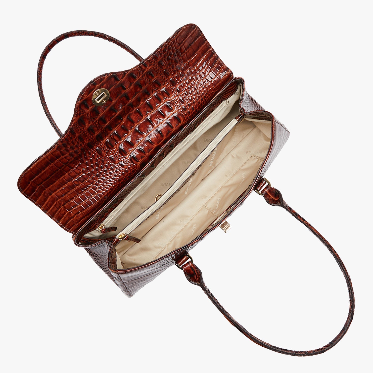 Brahmin Melbourne Collection Dayan Satchel, Timeless Taupe