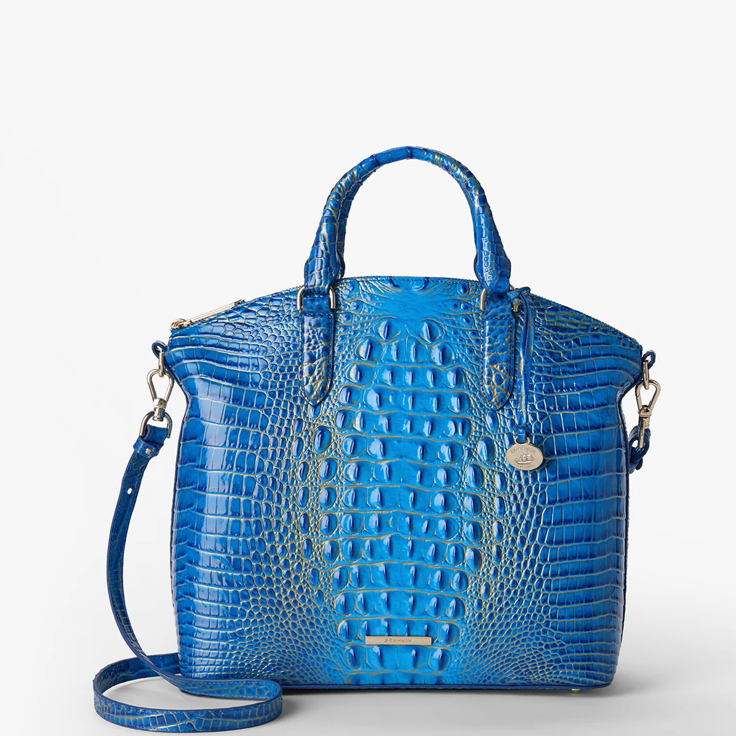 Brahmin Melbourne Collection Duxbury Satchel, Electric Indigo Ombre