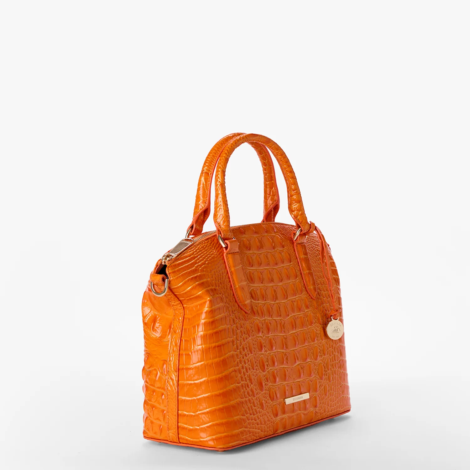 Brahmin Melbourne Collection Duxbury Satchel, Mango Orange