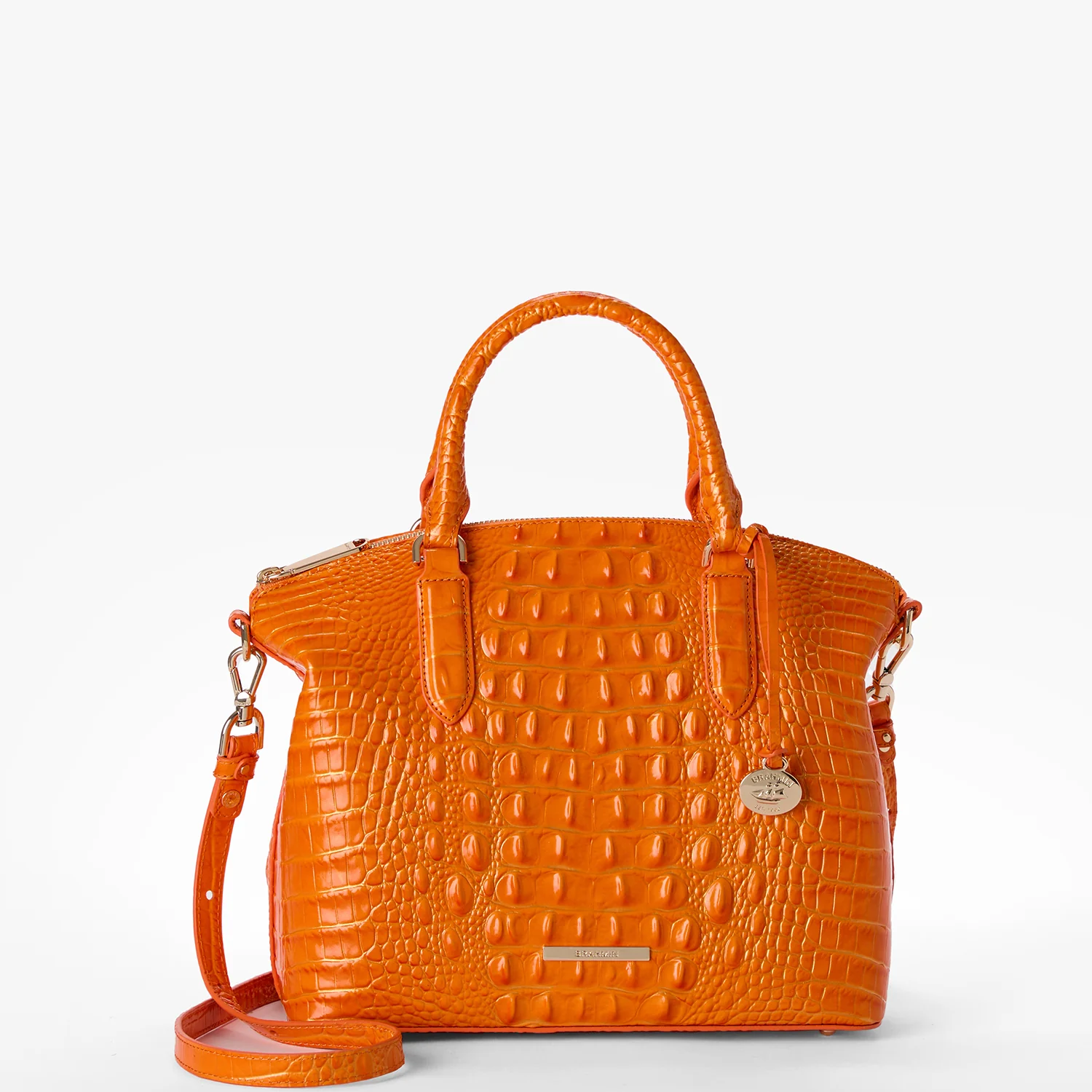 Brahmin Melbourne Collection Duxbury Satchel, Mango Orange
