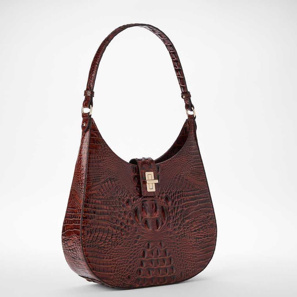 Brahmin Melbourne Collection Fallon Shoulder Bag, Pecan