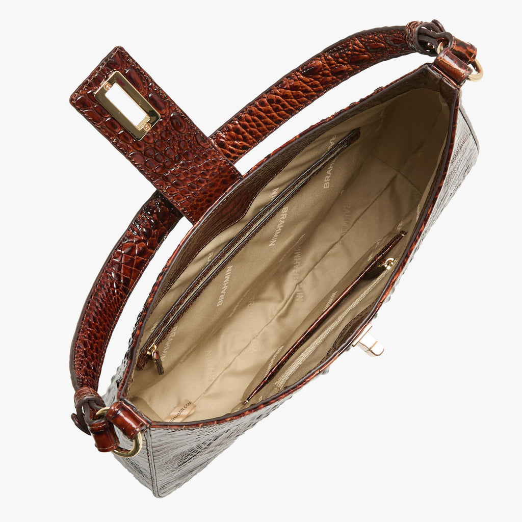 Brahmin Melbourne Collection Fallon Shoulder Bag, Pecan
