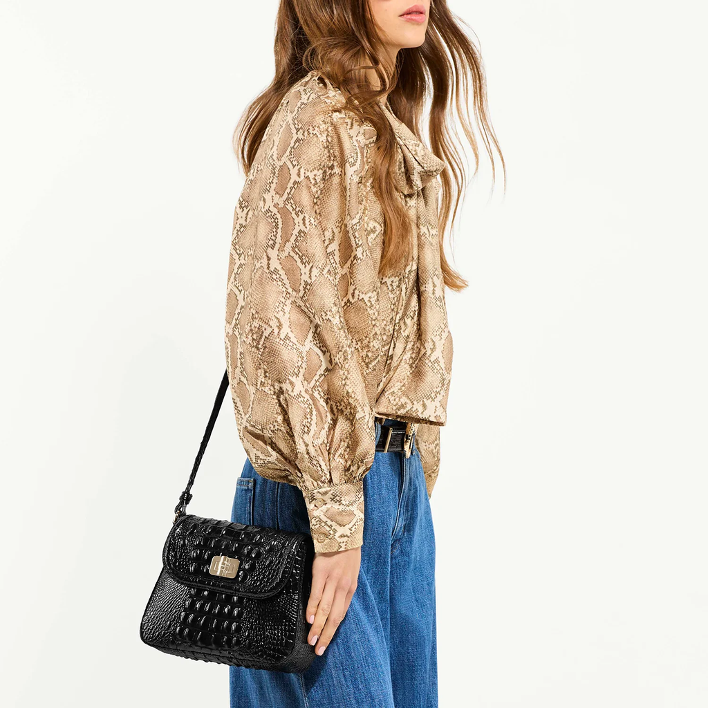 Brahmin Melbourne Collection Gianna Crossbody, Golden Lynx