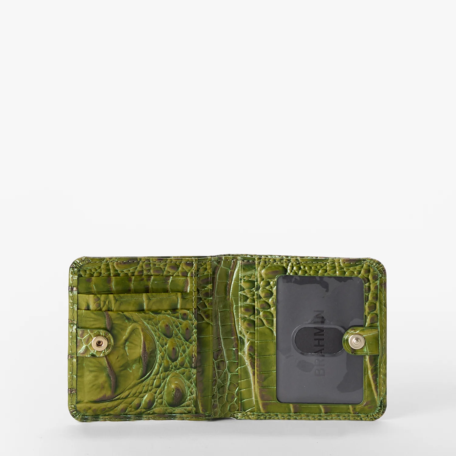 Brahmin Melbourne Collection Jane Wallet, Olive Ombre