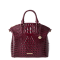 Brahmin Melbourne Collection Large Duxbury Satchel, Cherry Lacquer