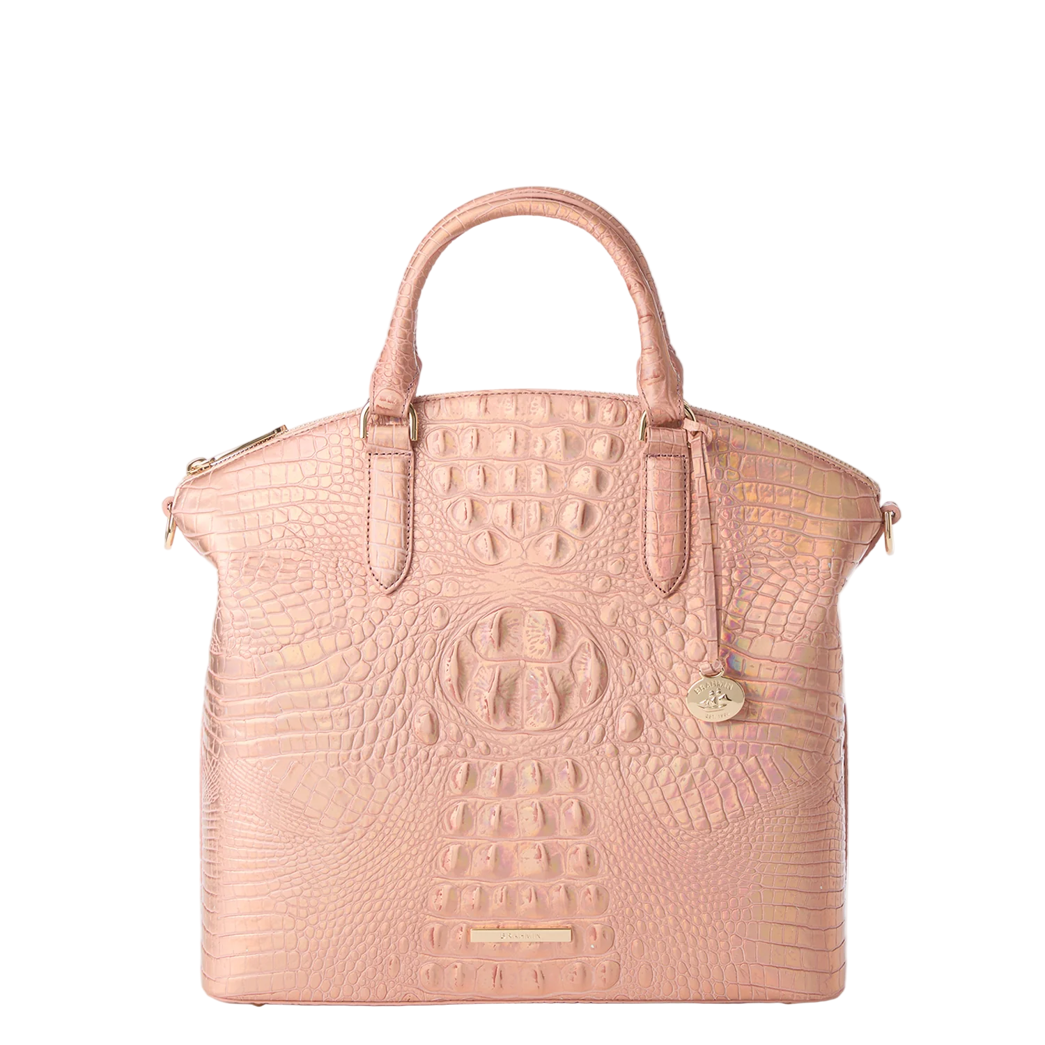Brahmin Melbourne Collection Large Duxbury Satchel, Rose Gold