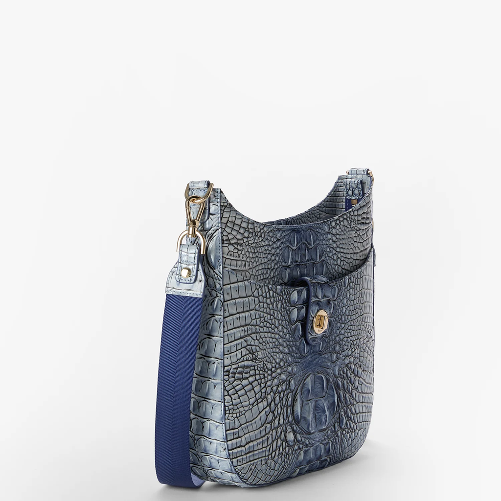 Brahmin Melbourne Collection Leia Crossbody, Bellbottom Blue