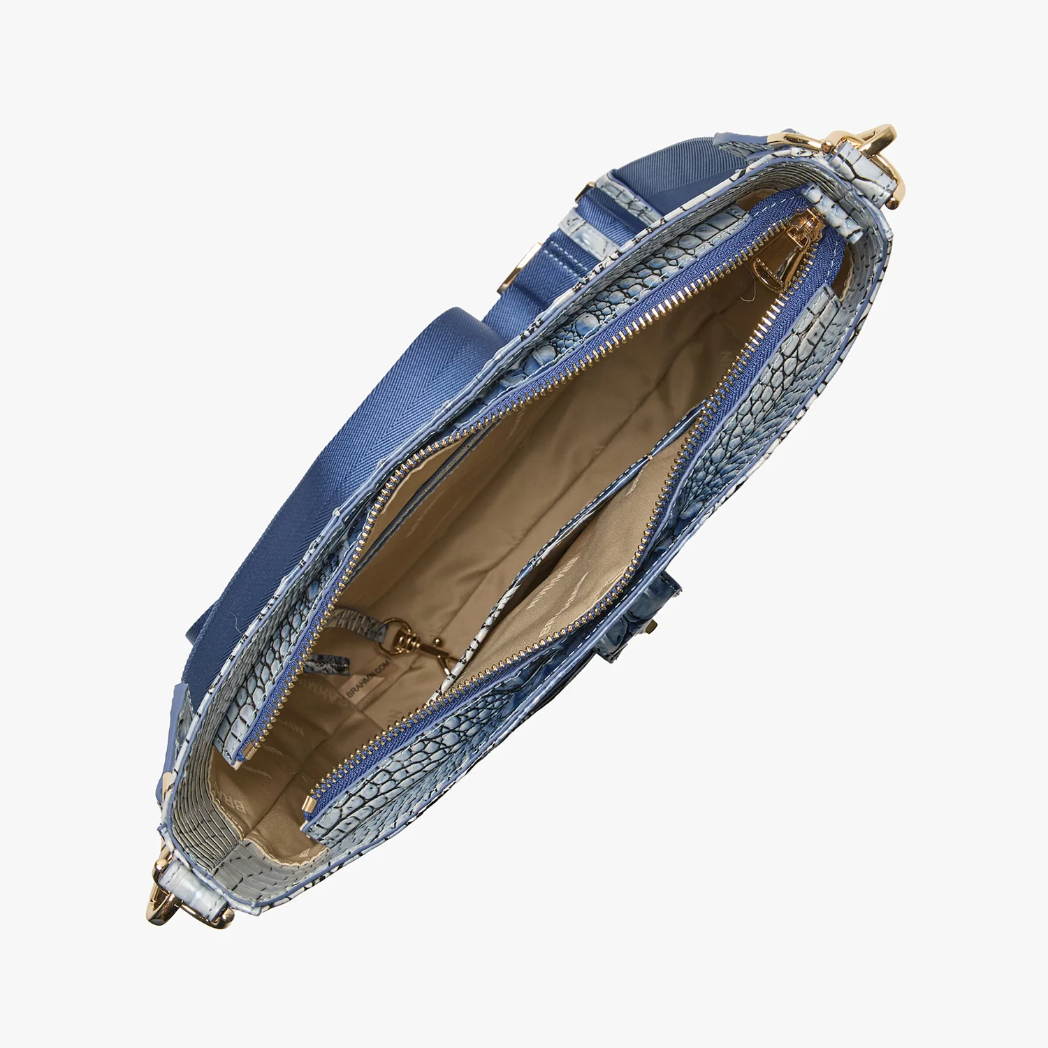 Brahmin Melbourne Collection Leia Crossbody, Bellbottom Blue