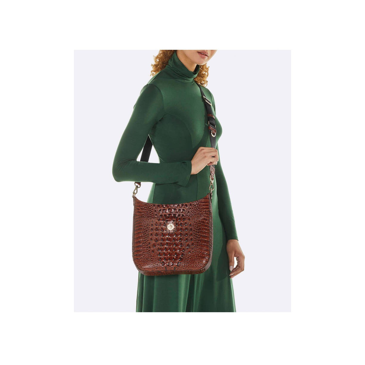 Brahmin Melbourne Collection Leia Crossbody, Black