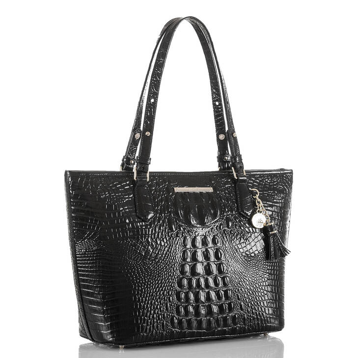 Brahmin Melbourne Collection Medium Asher Tote, Black