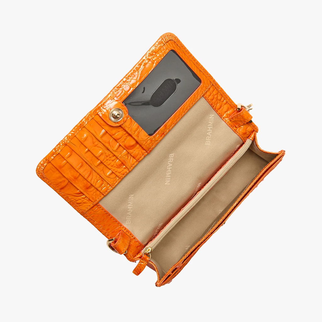 Brahmin Melbourne Collection Minuette Crossbody, Mango Orange