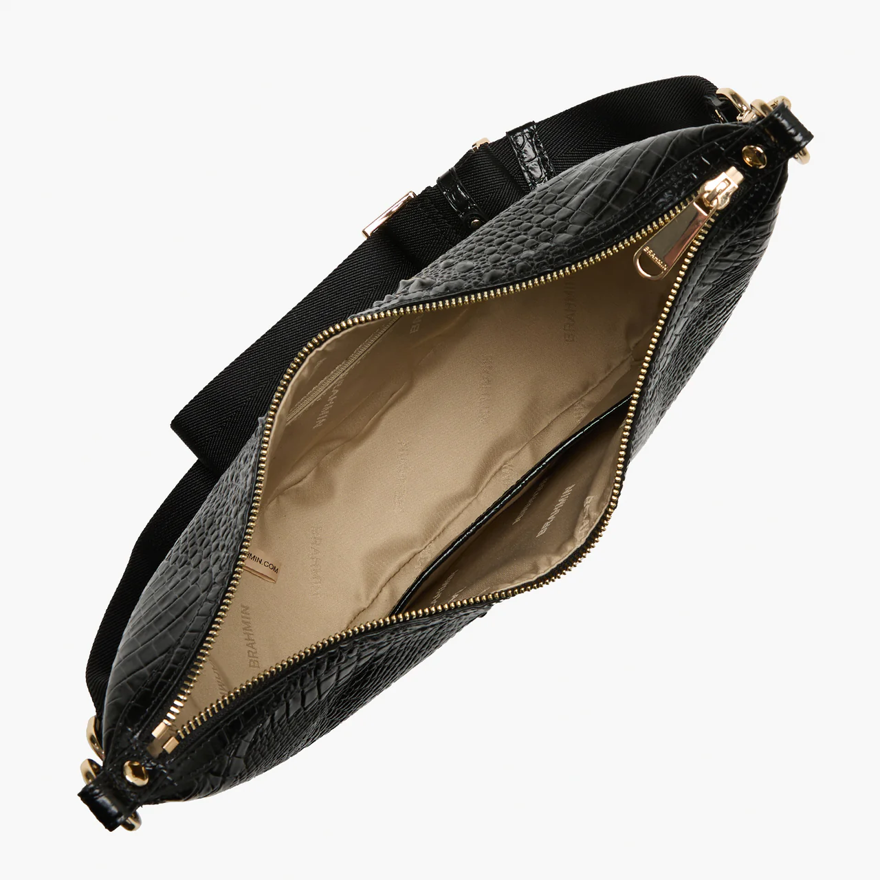 Brahmin Melbourne Collection Percy Crossbody, Black