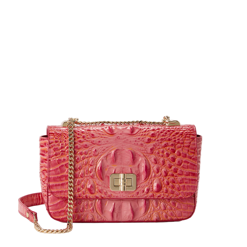 Brahmin Melbourne Collection Rosa Crossbody, Coral Snapdragon