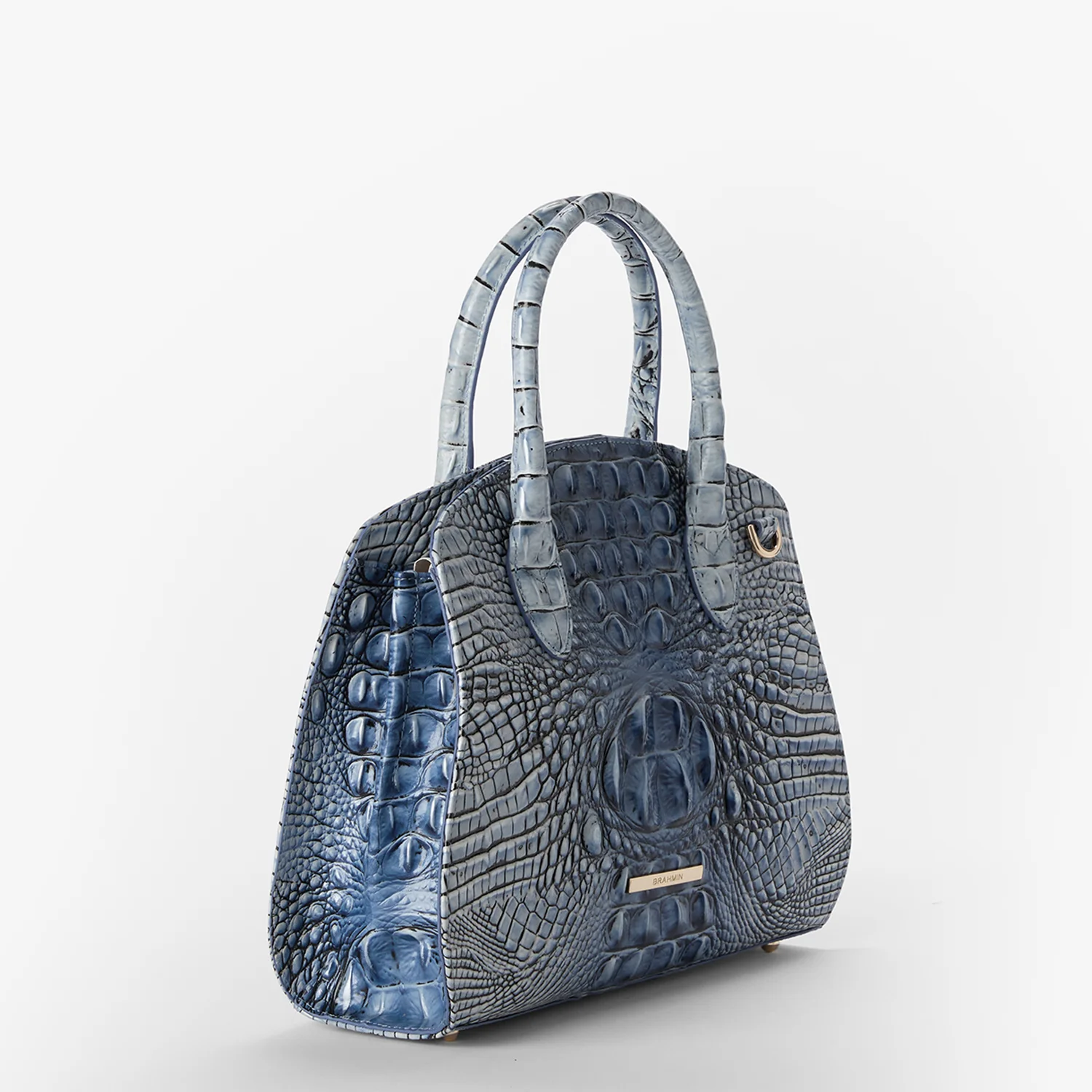 Brahmin Melbourne Collection Rosetta Satchel, Bellbottom Blue