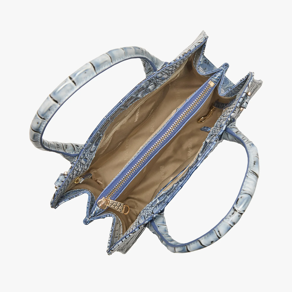 Brahmin Melbourne Collection Rosetta Satchel, Bellbottom Blue