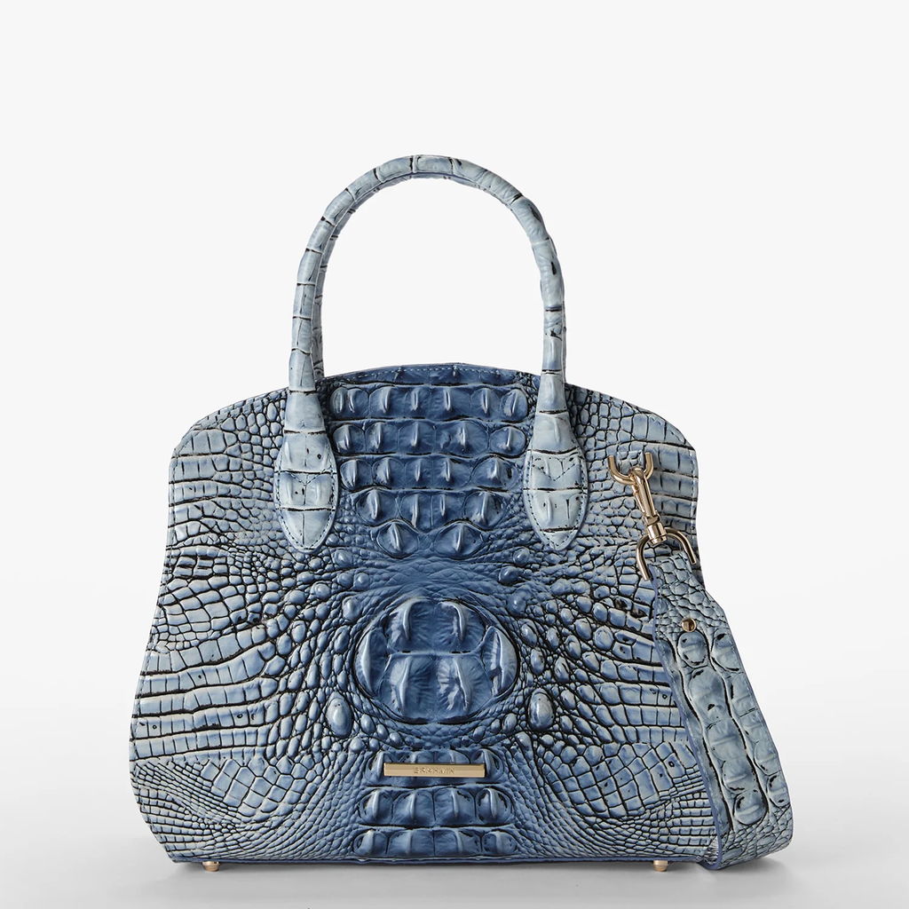 Brahmin Melbourne Collection Rosetta Satchel, Bellbottom Blue