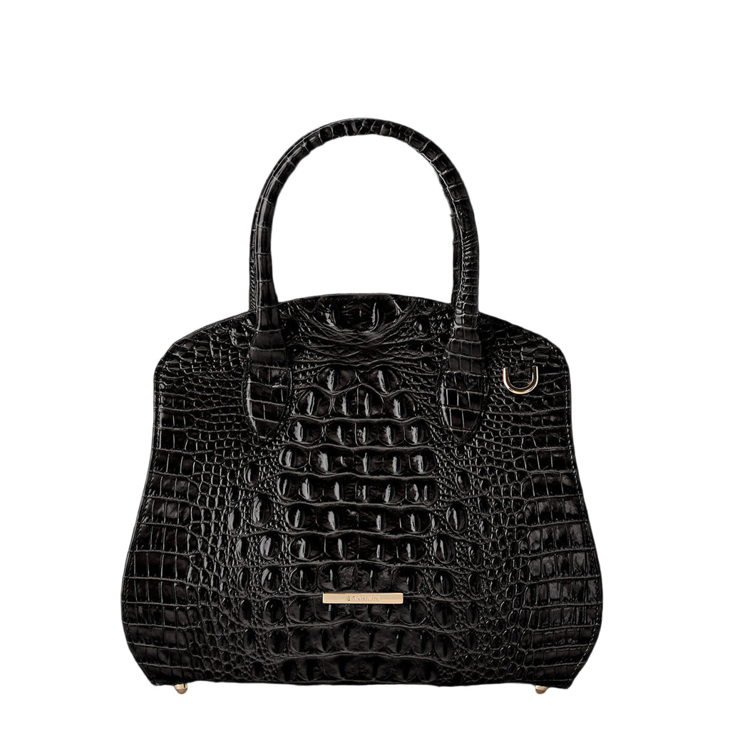 Brahmin Melbourne Collection Rosetta Satchel, Black