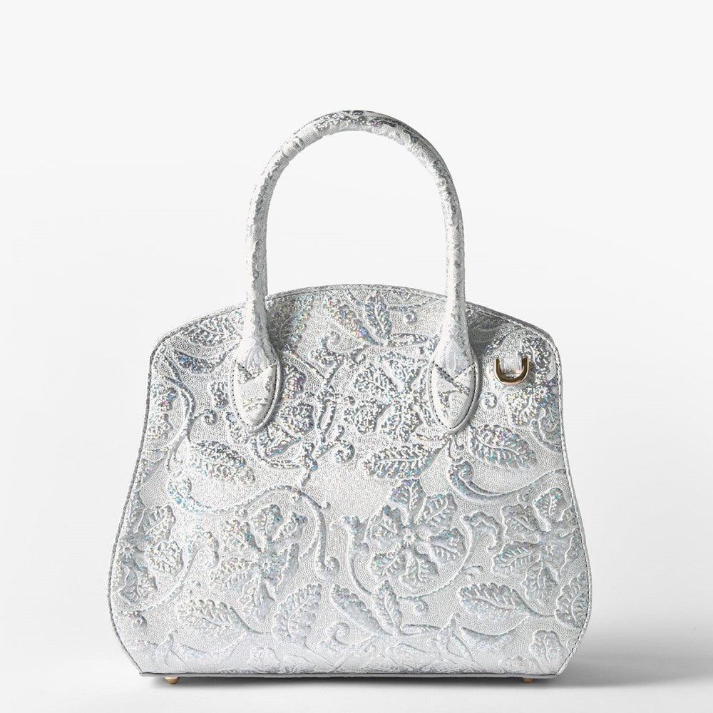 Brahmin Melbourne Collection Rosetta Satchel, Chrome Estonia