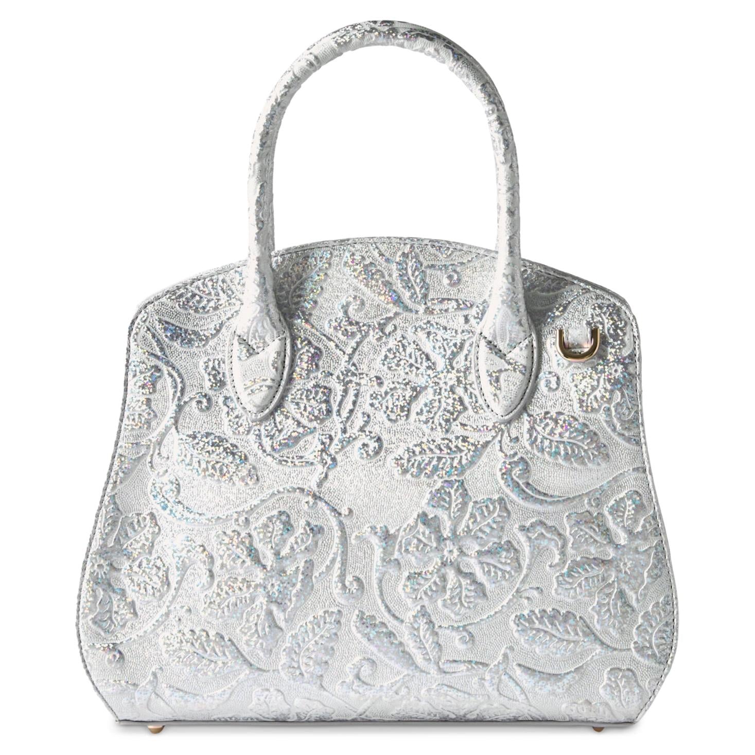 Brahmin Melbourne Collection Rosetta Satchel, Chrome Estonia