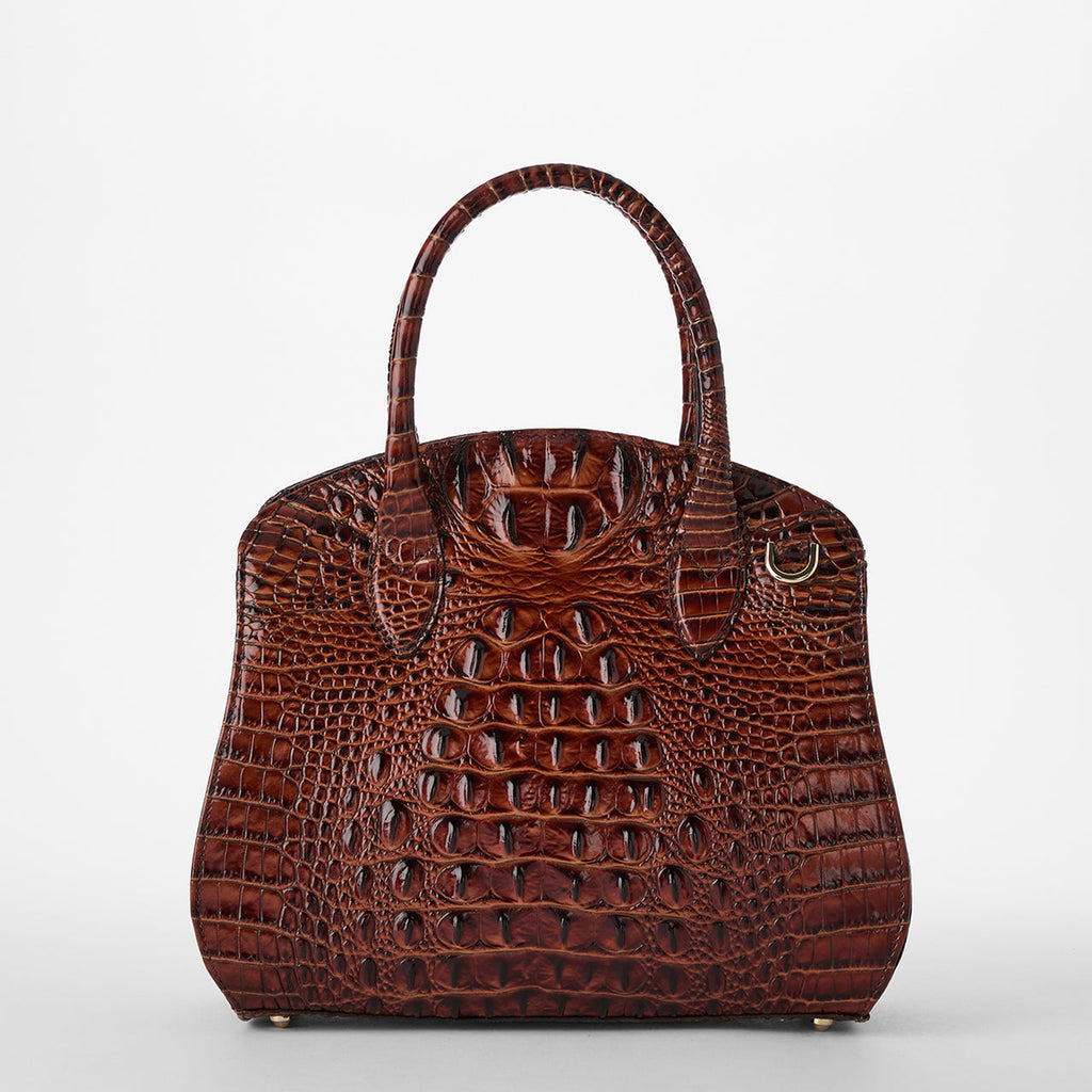 Brahmin Melbourne Collection Rosetta Satchel, Pecan