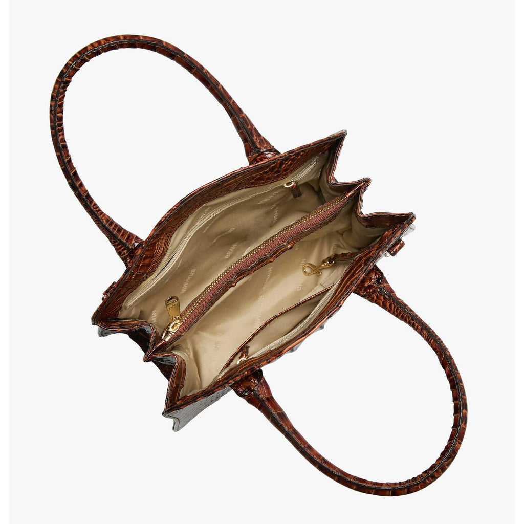 Brahmin Melbourne Collection Rosetta Satchel, Pecan