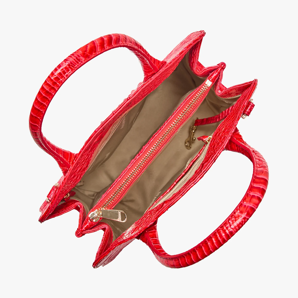 Brahmin Melbourne Collection Rosetta Satchel, Sriracha