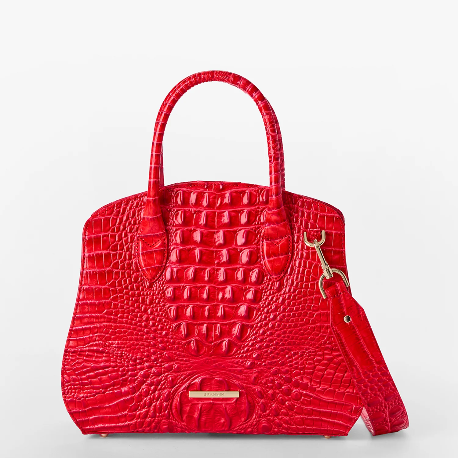 Brahmin Melbourne Collection Rosetta Satchel, Sriracha