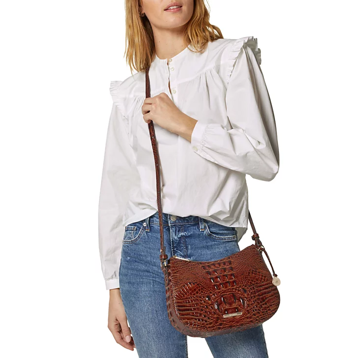 Brahmin Melbourne Collection Shayna Crossbody, Snowball Drift