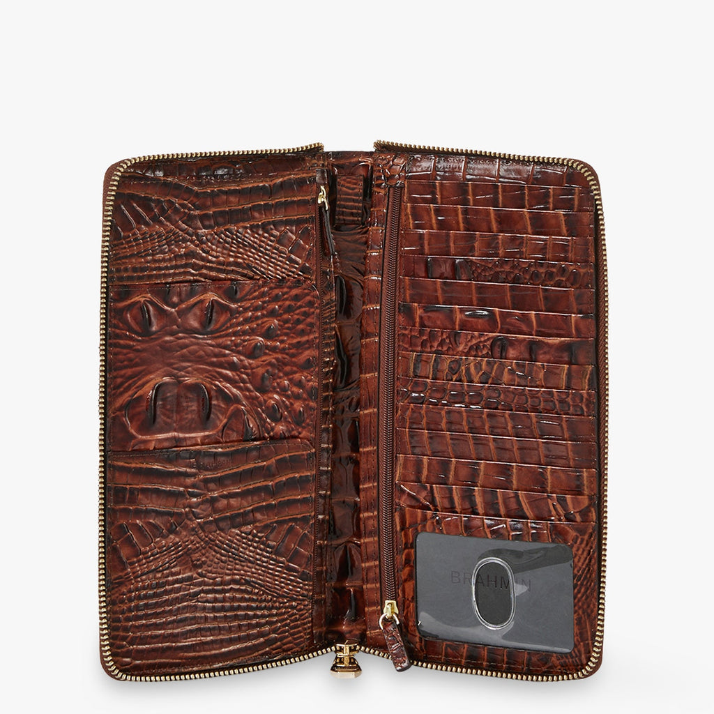 Brahmin Melbourne Collection Skyler Clutch Wallet, Pecan