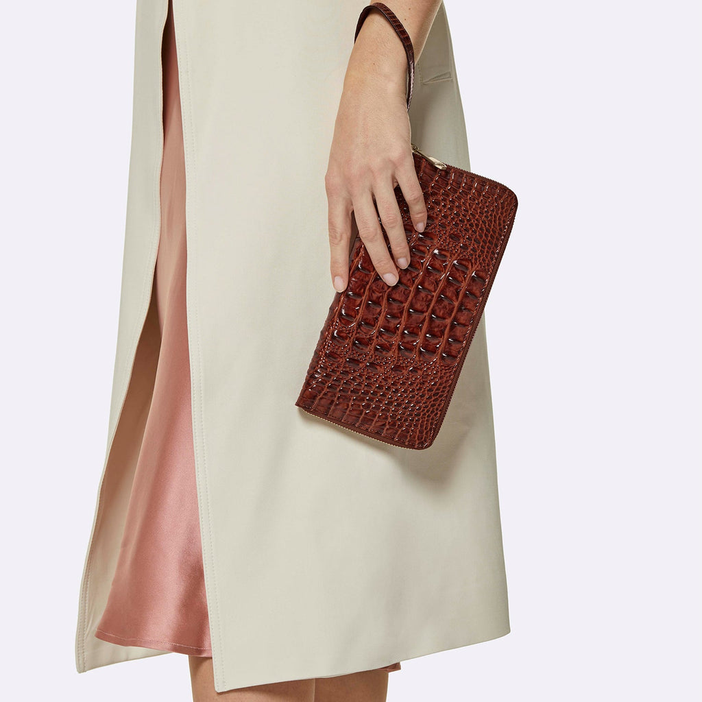 Brahmin Melbourne Collection Skyler Clutch Wallet, Pecan