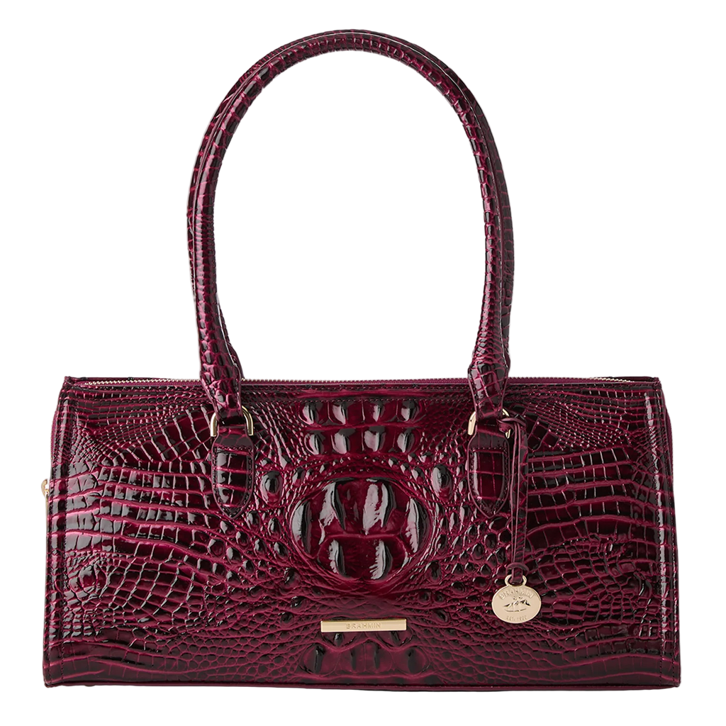 Brahmin Melbourne Collection Sophia Satchel, Cherry Lacquer