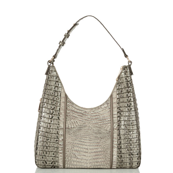 Brahmin Multi-Texture Collection Tabitha Shoulder Bag, Fairest Grey Breakwater