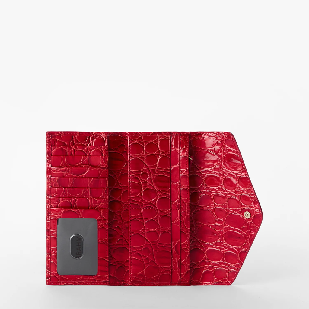 Brahmin Vanderbilt Collection Veronica Wallet, Sriracha