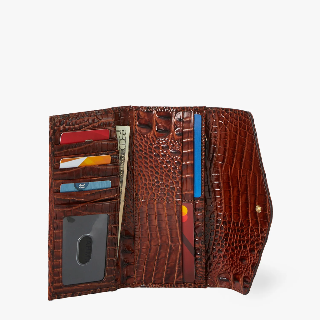 Brahmin Vanderbilt Collection Veronica Wallet, Sriracha