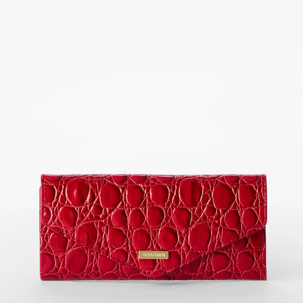 Brahmin Vanderbilt Collection Veronica Wallet, Sriracha