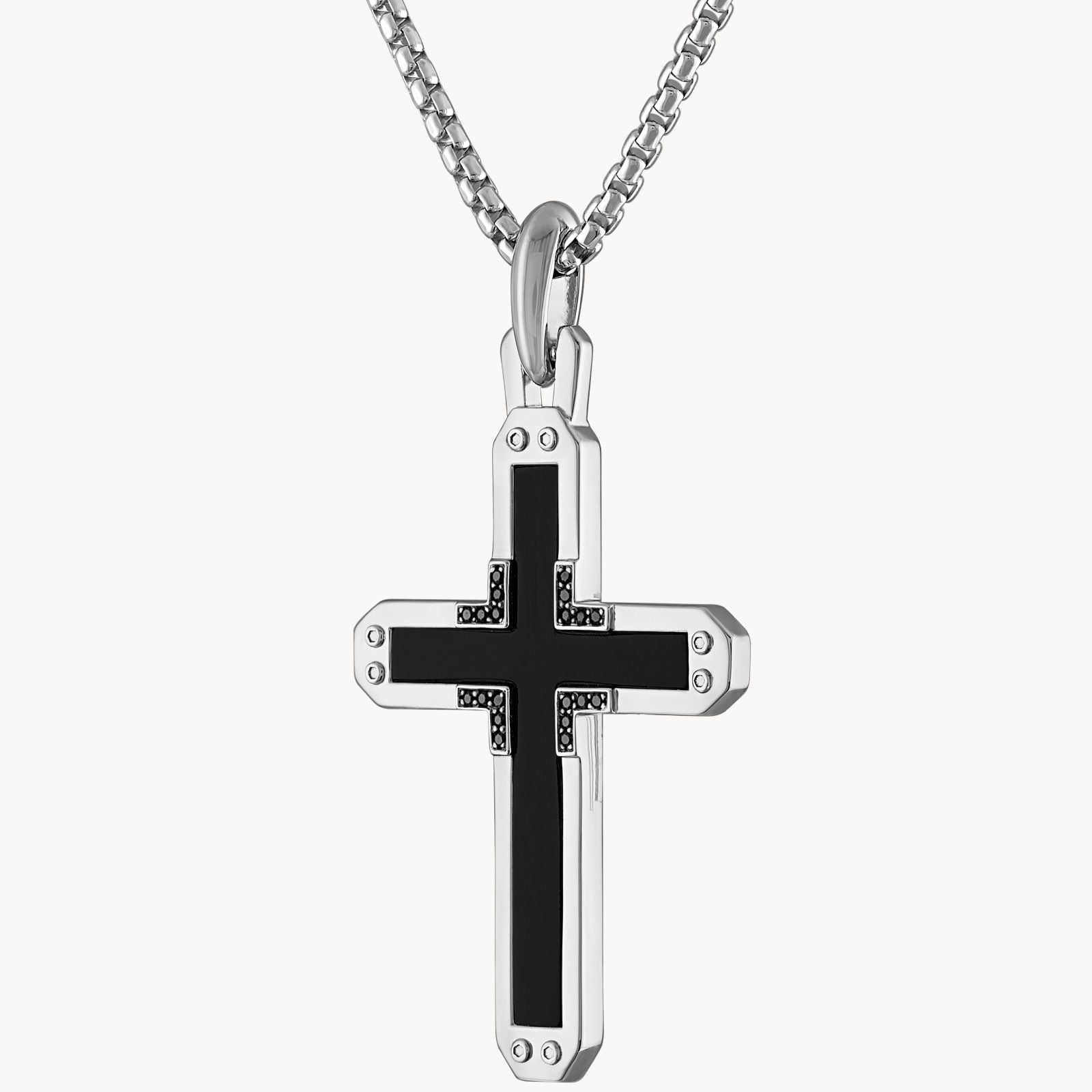 Bulova Cross Pendant & Chain